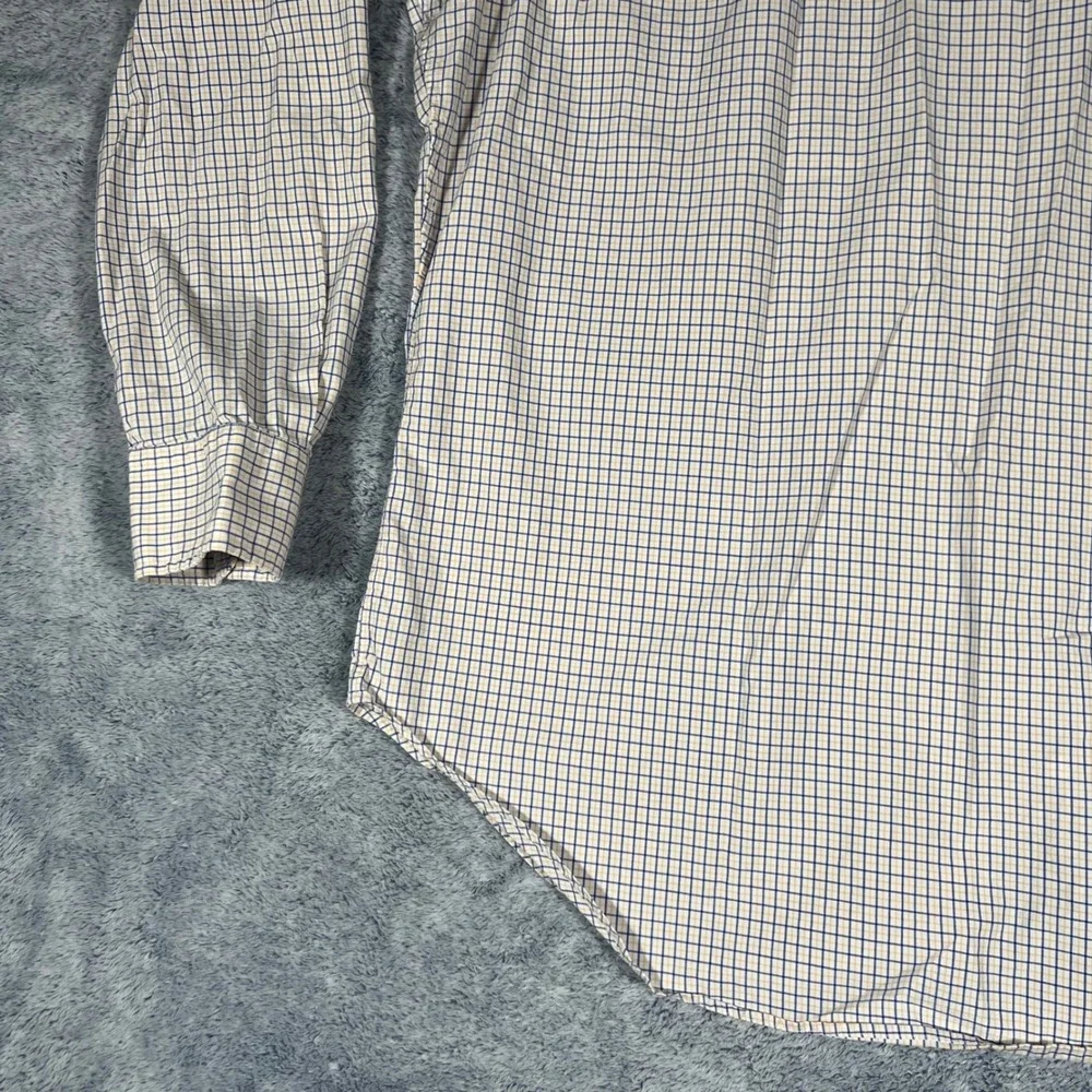 Polo Ralph Lauren Regent Classic Fit Check Shirt Mens 16.5 34/35 Blue Orange